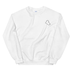 (White) Embroidered Iraq Map Sweater